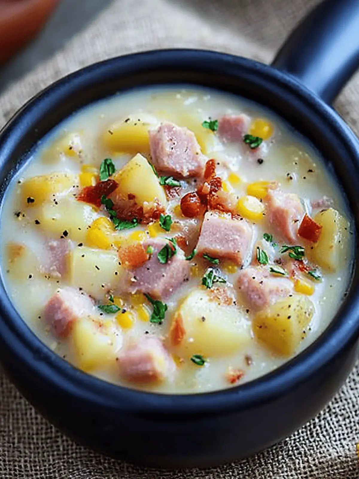 Cozy Weeknight: Quick & Easy Creamy Ham Potato Chowder